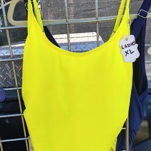 Neon Yellow Women's One Piece Swimsuit